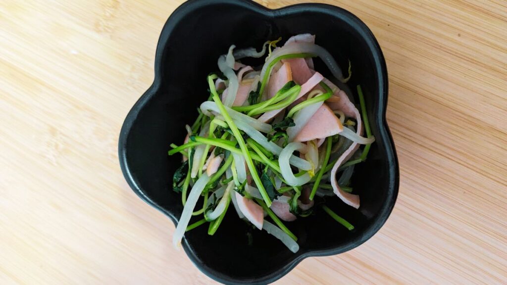 豆苗の炒め物